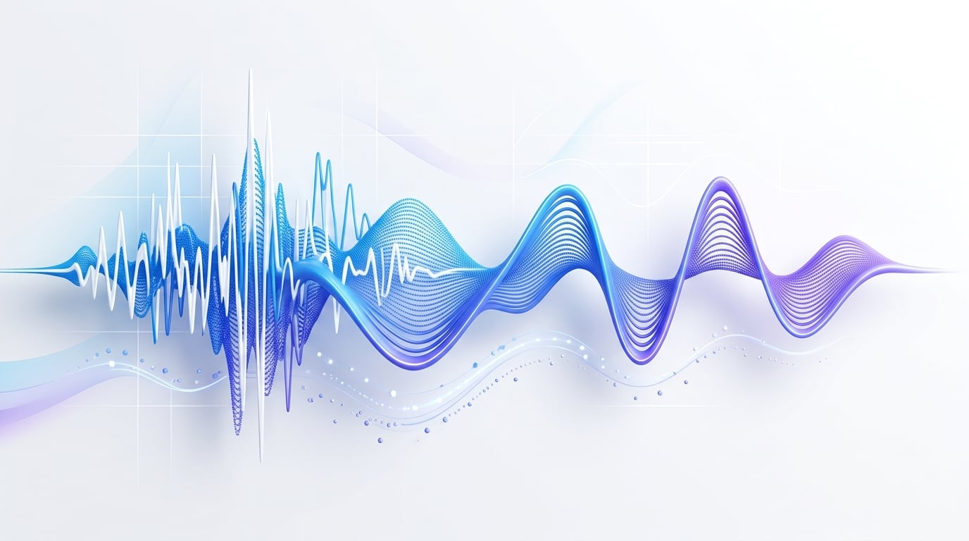 audio waveform illustrating uneven and steady speech rhythm