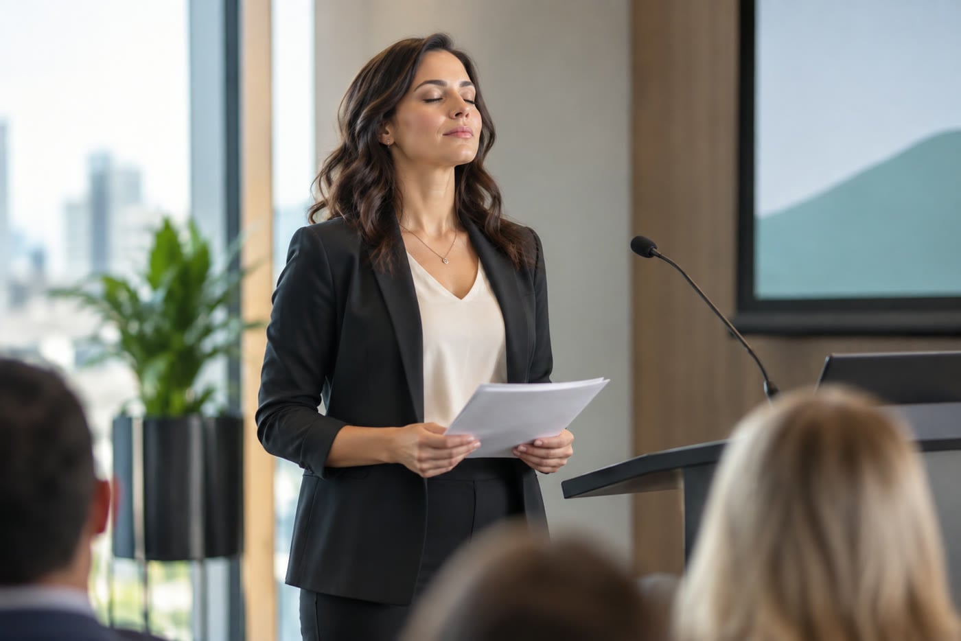 speech pacing exercises breath reset before the opening sentence